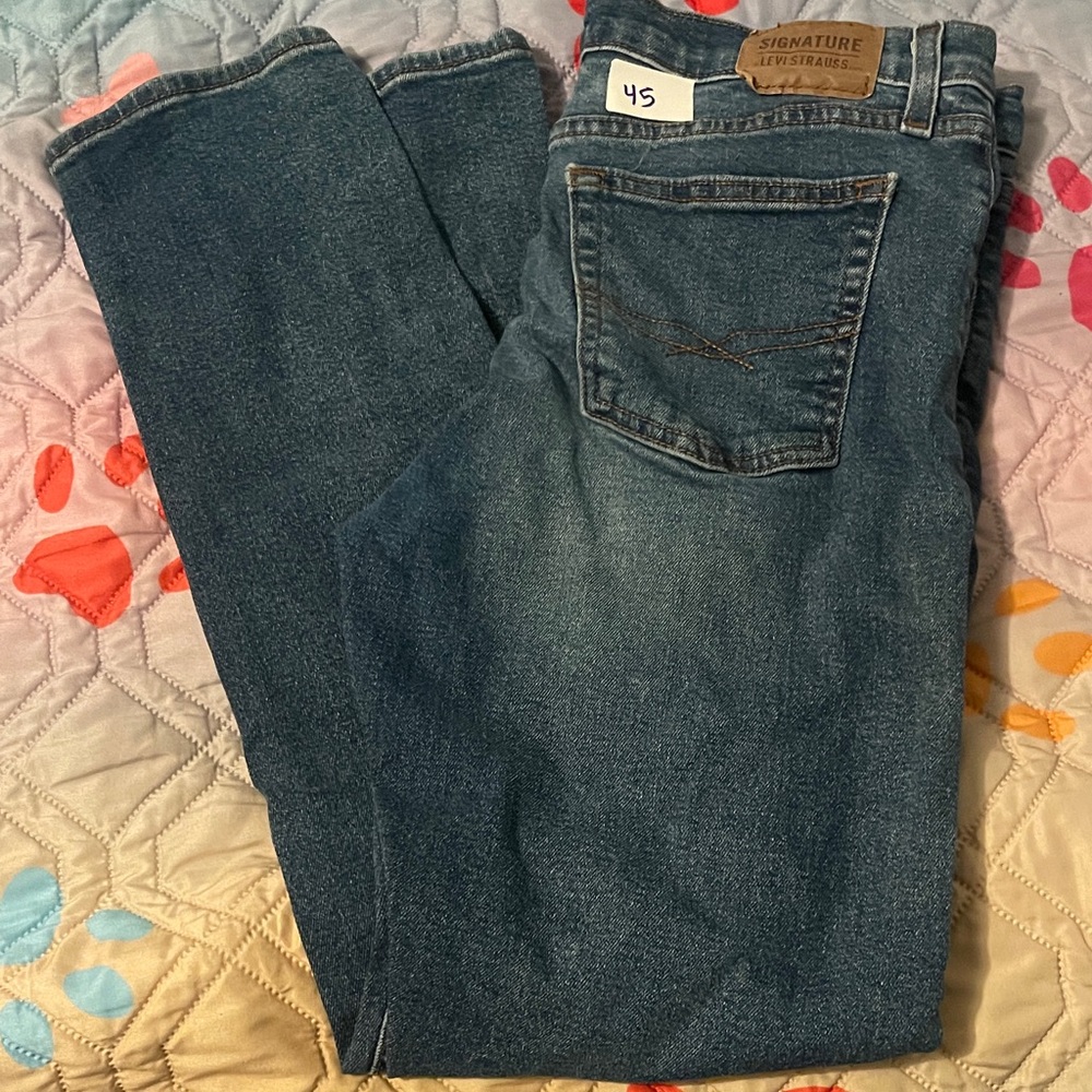 #45 - Signature Men's Dark Blue Straight Jeans